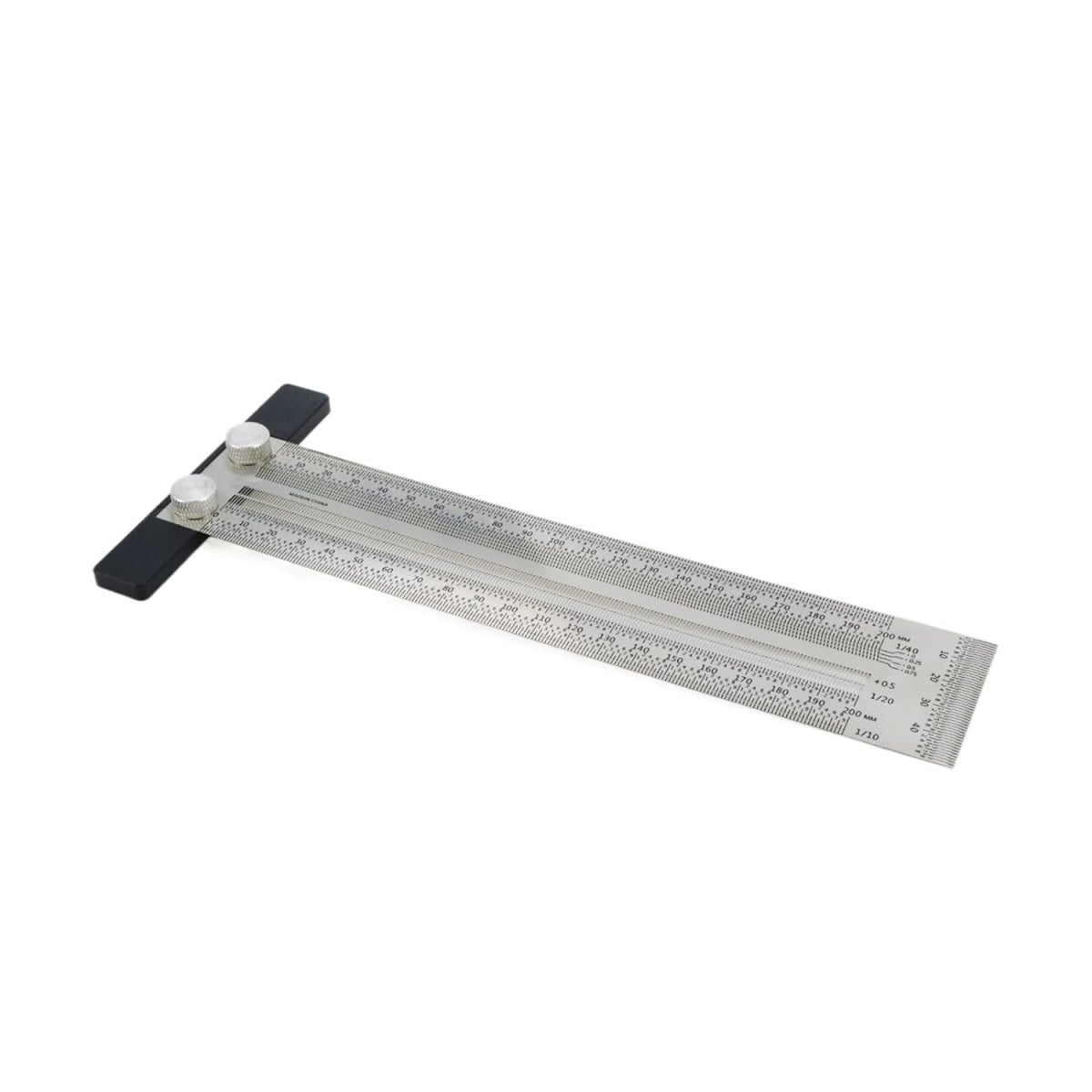 MARKING / SCRIBING RULER | STAINLESS STEEL | T-SHAPED | 200 MM (SR200)