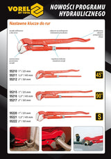 ADJUSTABLE PIPE WRENCH 1" 90° (55215)