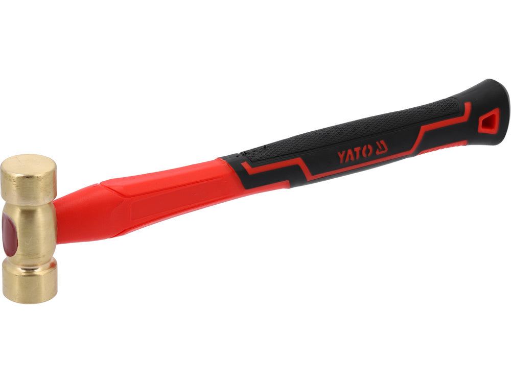 BRASS HAMMER WITH FIBERGLASS HANDLE 300G (YT-45291)