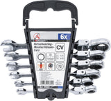 RATCHET COMBINATION WRENCH SET | FLEXIBLE HEADS | INCH SIZES | 1/4" - 9/16" | 6 PCS. (30005)