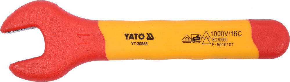 INSULATED OPEN END WRENCH 11MM VDE (YT-20955)