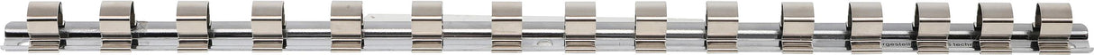 SOCKET RAIL WITH 15 CLIPS | 12.5 MM (1/2") (2540)