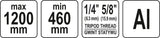 ALUMINIUM TRIPOD MAXIMUM HEIGHT 1200 MM (YT-30475)