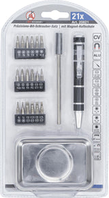 PRECISION SCREWDRIVER BIT SET | WITH MAGNETIC SHELL | 21 PCS. (20821)