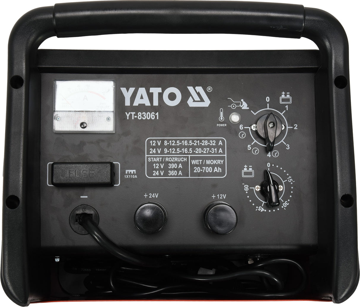 BATTERY CHARGER, JUMP START. 20-700 AH (YT-83061)