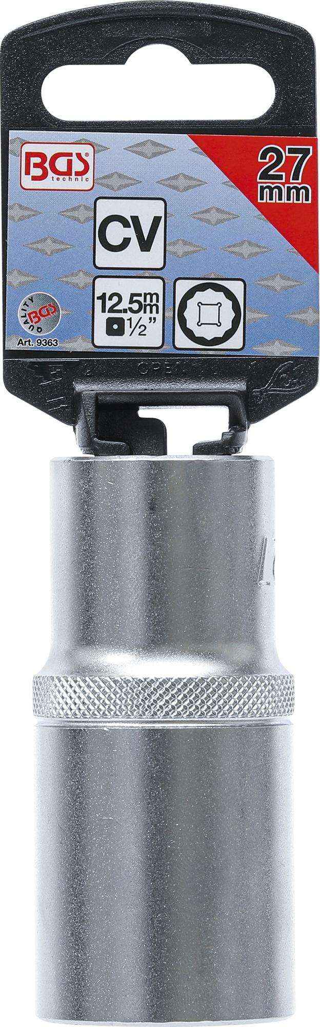 SOCKET, 12-POINT, DEEP | 12.5 MM (1/2") DRIVE | 27 MM (9363)