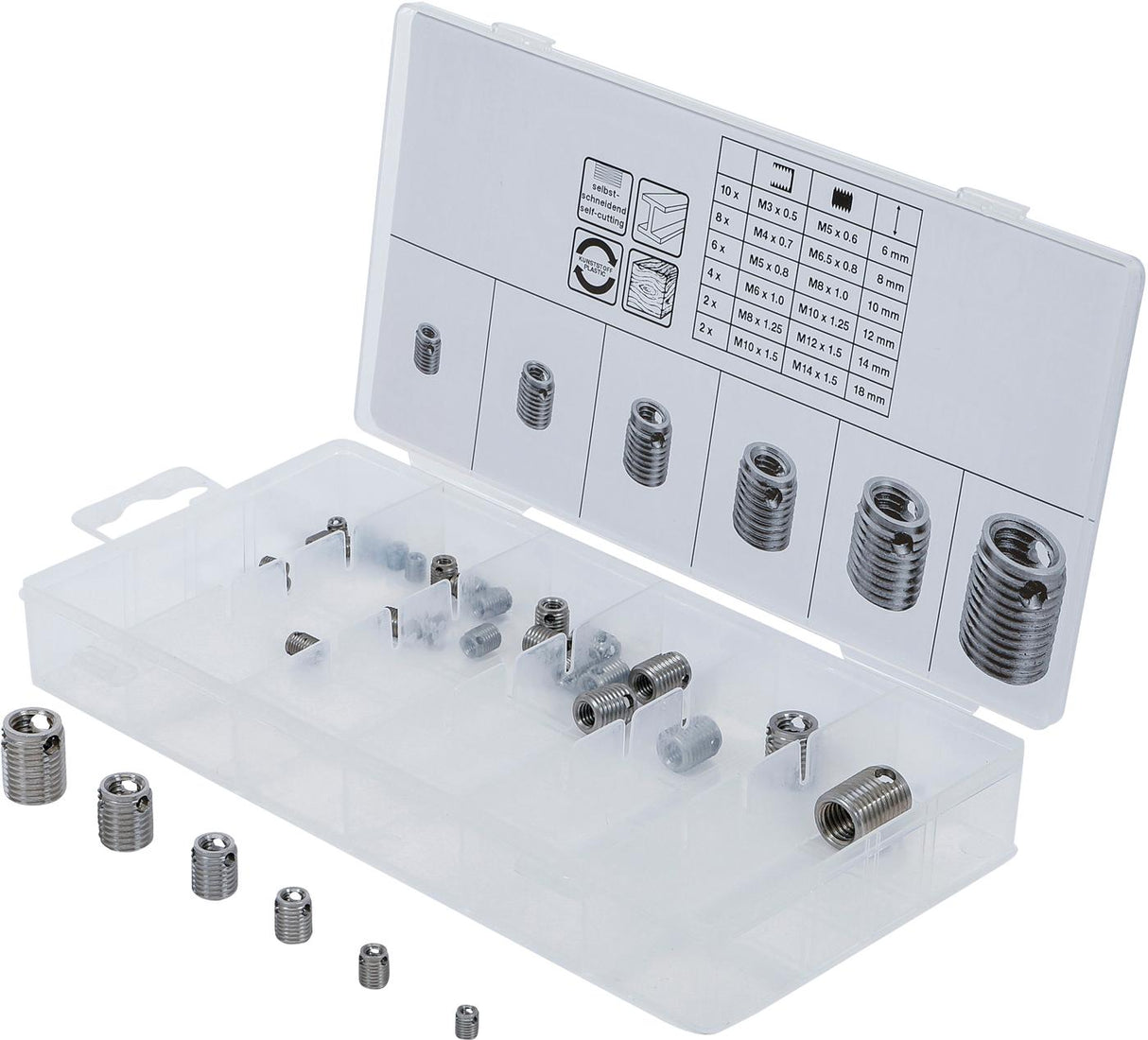 THREAD INSERT ASSORTMENT | SELF-TAPPING | 32-PCS. (6844)