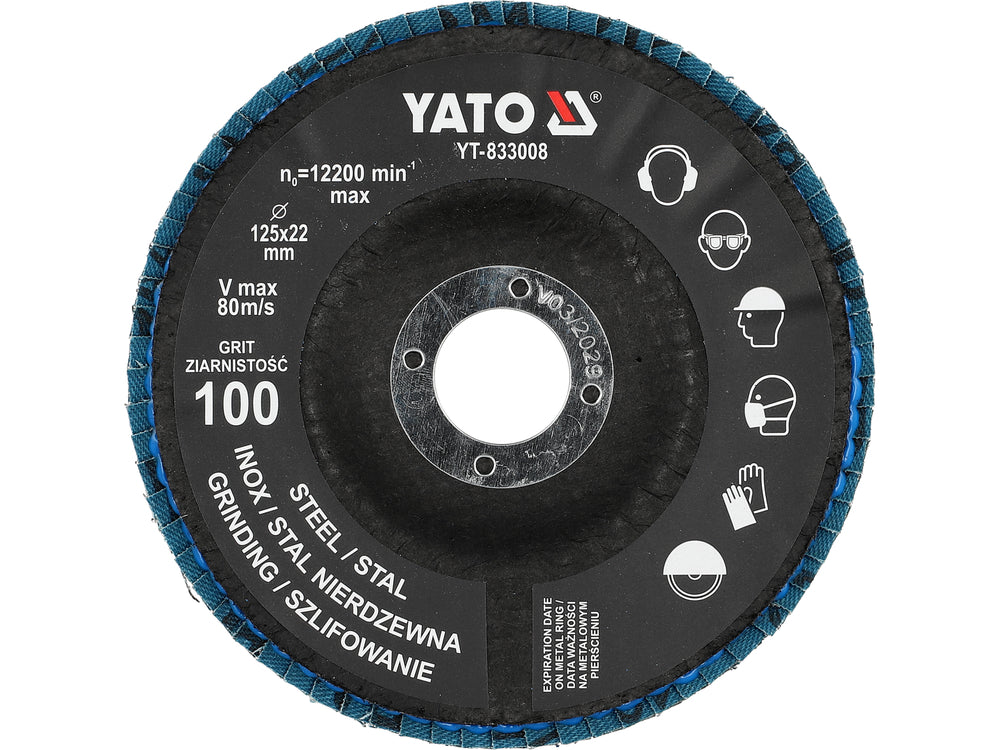 FLAP DISC | 125 MM X 22 | P100 (YT-833008)