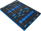 TOOL TRAY 3/3: SCREWDRIVER SET WITH T-HANDLE | INTERNAL HEXAGON, T-STAR (FOR TORX) | 18 PCS. (4148)