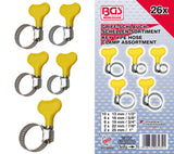 HANDLE HOSE CLAMPS ASSORTMENT | 26 PCS. (80859)