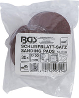 SANDING PADS FOR ECCENTRIC SANDERS | Ø 50 MM | K 60 - 80 - 120 | 30 PCS. (70194)