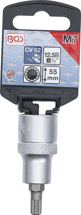 BIT SOCKET | 12.5 MM (1/2") DRIVE | SPLINE (FOR XZN) M7 (4355)