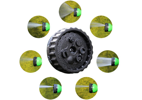 WATER HOSE | TEXTILE | FLEXIBLE | WITH GARDEN HAND SHOWER WITH 7 FUNCTIONS | 7,5 - 22 M (70904)
