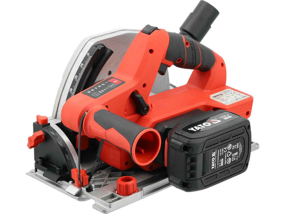 CORDLESS PLUNGE SAW | 140 MM | 52 (90˚) 38 (45˚) MM | 18V | 4 AH (YT-821701)