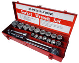 6-POINT SOCKET SET | METAL BOX | 20 MM (3/4") | 21 PCS. (SK780576)