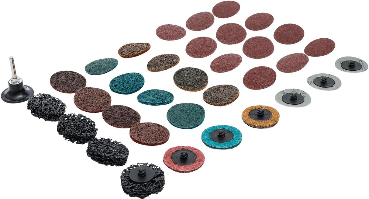 GRINDING WHEELS / SANDING PAD SET | Ø 50 MM | 35 PCS. (6649)