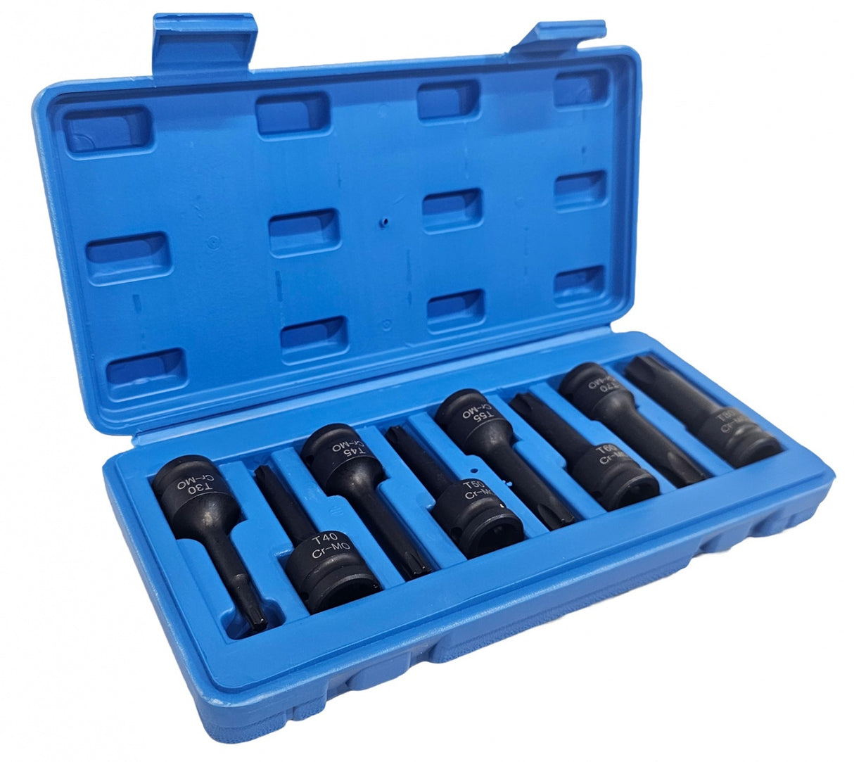 IMPACT BITS | 12.5 MM (1/2") | T-STAR (TORX) T30 - T80 | 8 PCS. (S1101)