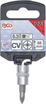 BIT SOCKET | 6.3 MM (1/4") DRIVE | CROSS SLOT PZ1 (2490)