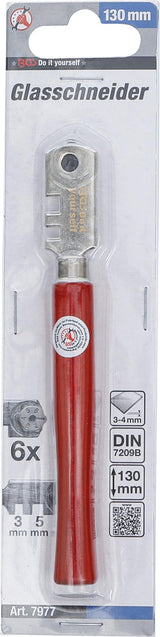 GLASS CUTTER | FOR GLASS THICKNESS 3 - 4 MM | 130 MM (7977)
