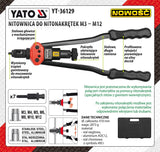 HAND NUT TOOL M3/M4/M5/M6/M8/M10/M12 (YT-36129)