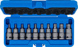 IMPACT BIT SOCKET SET | 12.5 MM (1/2") DRIVE | T-STAR (FOR TORX) T20 - T70 | 10 PCS. (5097)