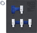 TOOL TRAY 1/6: RIM LOCK SOCKET SET FOR TESLA | 5 PCS. (74388)