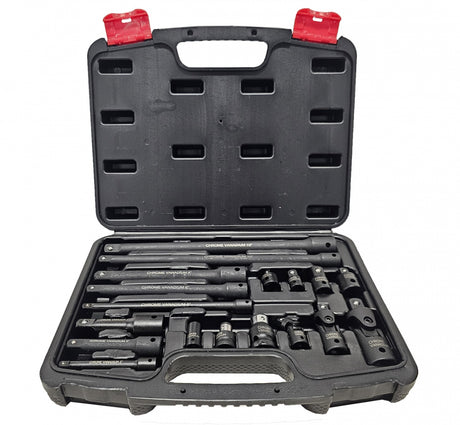 SET OF IMPACT EXTENSION BARS / ADAPTERS / JOINTS | 6.3 MM (1/4") / 10 MM (3/8") / 12.5 MM (1/2") | 18 PCS. (DT18S)