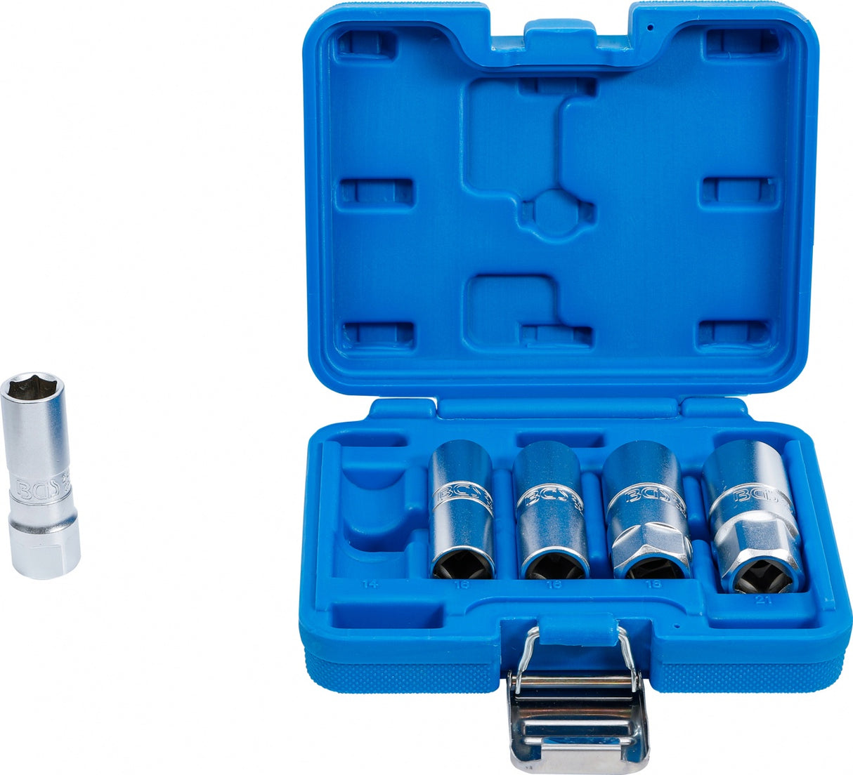 SPARK PLUG SOCKET SET HEXAGON | 12.5 MM (1/2") DRIVE | 14 - 21 MM | 5 PCS. (6641)