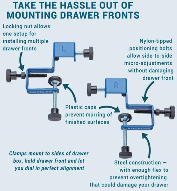 DRAWER FRONT MOUNTING CLAMPS (DC02)