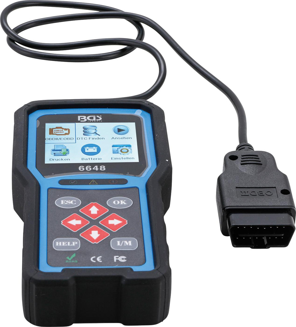 OBD 2 (EOBD) ERROR CODE DIAGNOSTIC TOOL (6648)