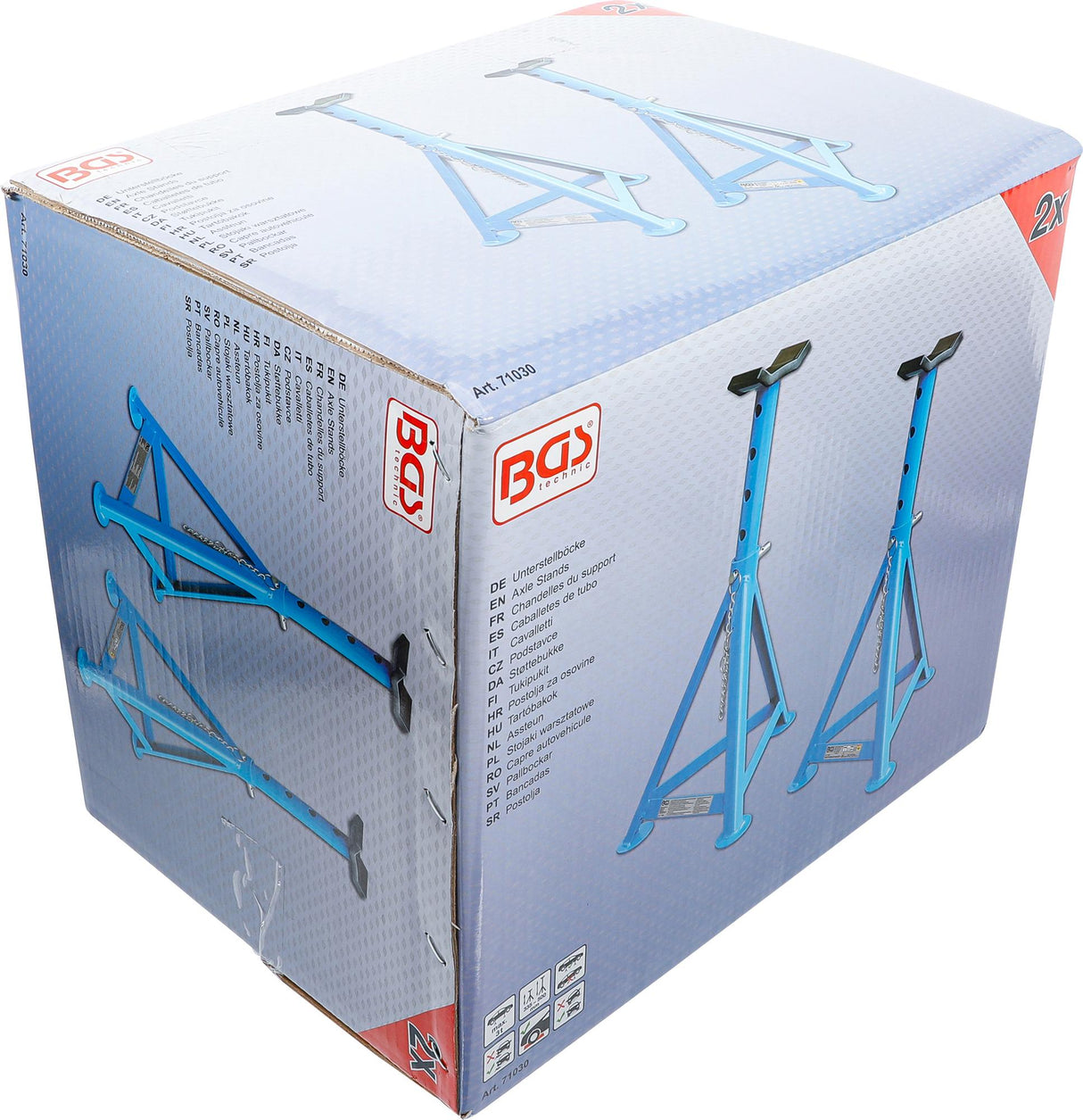 AXLE STANDS | LOAD CAPACITY 3000 KG / PAIR | STROKE 335 - 500 MM | 1 PAIR (71030)
