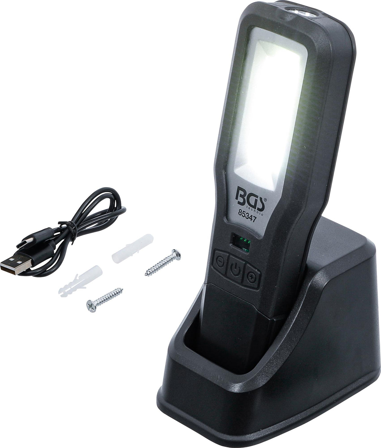 COB-LED WORK LAMP | FOLDABLE | WITH CHARGING STATION (85347)
