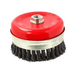WIRE BRUSH POT TYPE | TWISTED / WITH RING | M14 | Ø 125 MM (ES740125R)