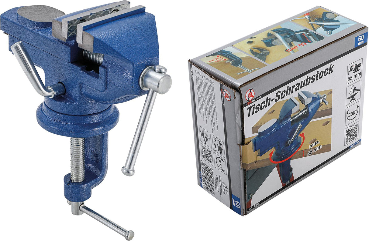 TABLE BENCH VICE | WITH ANVIL | JAWS 60 MM (3056)