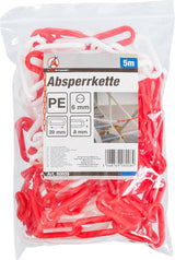 BARRIER CHAIN | RED AND WHITE | PLASTIC | 5 M (80809)