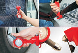 EMERGENCY HAMMER WITH SEAT BELT CUTTER FUNCTION AND PRESSURE GAUGE (DTG03)