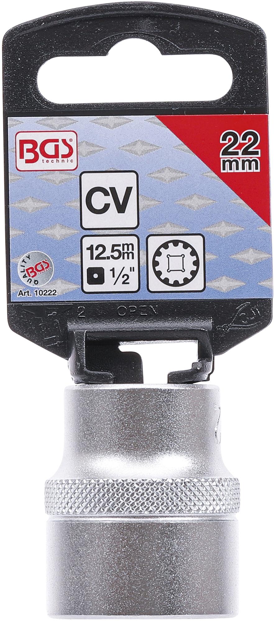 SOCKET, GEAR LOCK | 12.5 MM (1/2") DRIVE | 22 MM (10222)