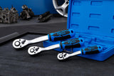 REVERSIBLE RATCHET SET | FINE TOOTH | 6.3 MM (1/4") - 10 MM (3/8") - 12.5 MM (1/2") | 3 PCS. (621)