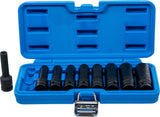 IMPACT SOCKET SET E-TYPE, DEEP | 12.5 MM (1/2") DRIVE | E10 - E24 | 9 PCS. (5204)