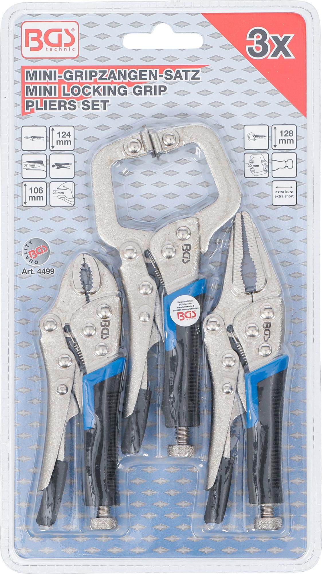 MINI LOCKING GRIP PLIERS SET | 3 PCS. (4499)
