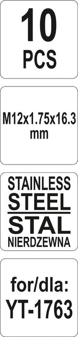 WIRE THREADS M12X1.75X16.3MM (YT-1768)