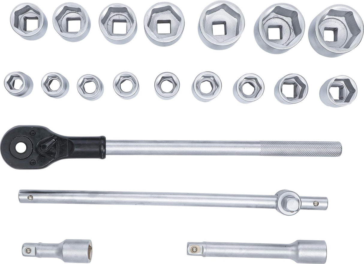 SOCKET SET | 20 MM (3/4") DRIVE | 19-50 MM | 20 PCS. (15113)
