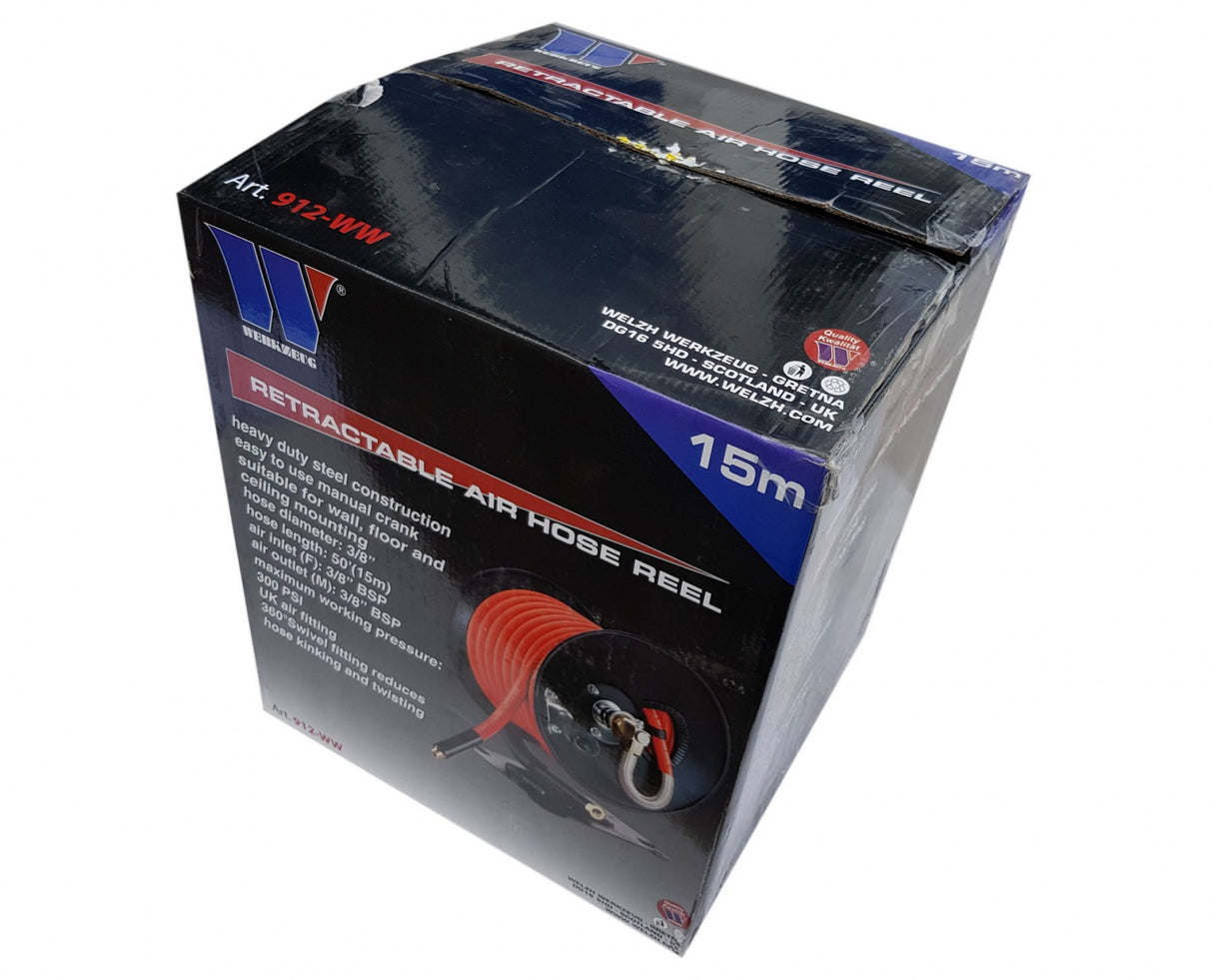 PNEUMATIC HOSE RUBBER+ (HYBRID) WITH REEL 15 M + 60 CM (HR15A-1)