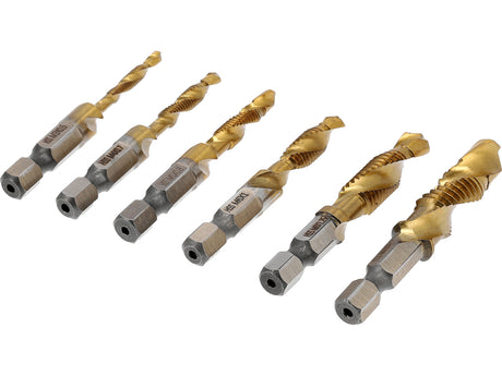 COMBINED DRILL TAPS SET HEX 6PCS M3-M10 (24200)