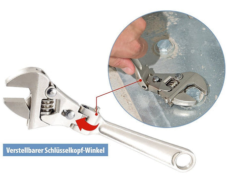 FLEX ADJUSTABLE WRENCH | WITH RATCHET | 200 MM (RW1202-8)