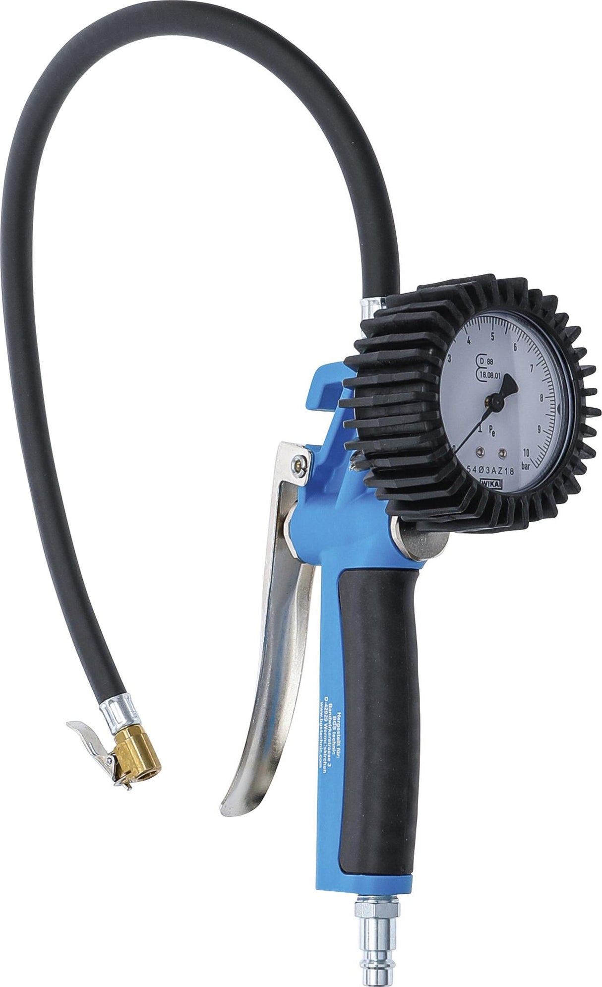 PISTOL-GRIP AIR INFLATOR | CALIBRATED | 0 - 10 BAR (55410)