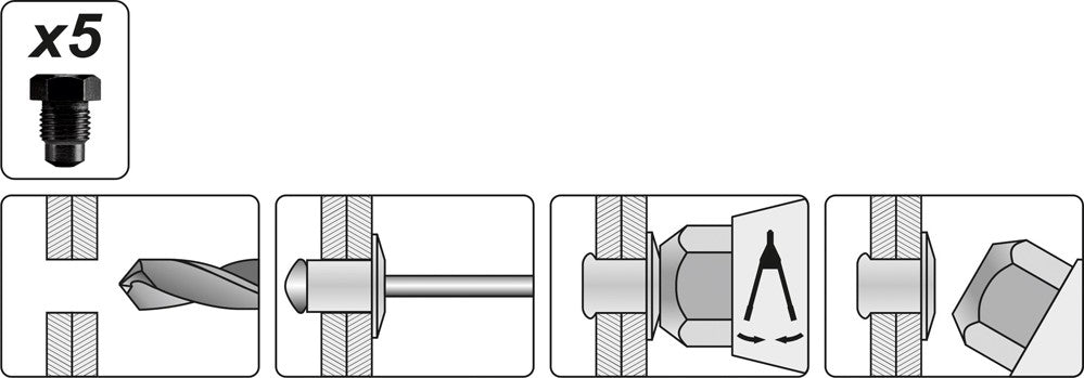 HAND RIVETING TOOL 3.2-6.4MM (YT-3609)