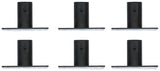 SELF-ADHESIVE METAL HOOKS FOR TOWELS ETC. SET | BLACK | 6 PCS (88240)