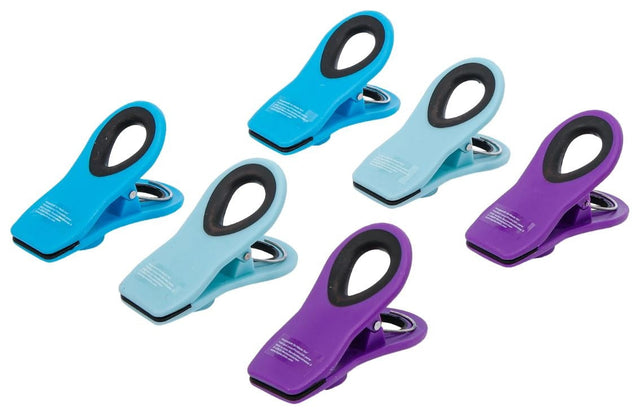 MAGNETIC CLAMP SET | 6 PCS. | MULTIFUNCTIONAL | VARIOUS COLOURS (88340)