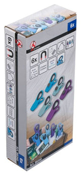 MAGNETIC CLAMP SET | 6 PCS. | MULTIFUNCTIONAL | VARIOUS COLOURS (88340)